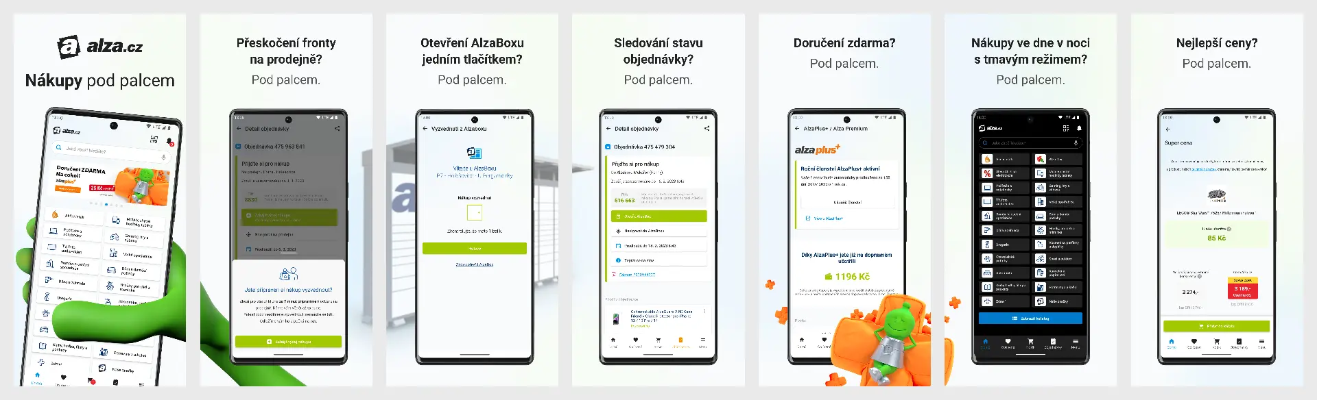 Google Store Alza App Screens