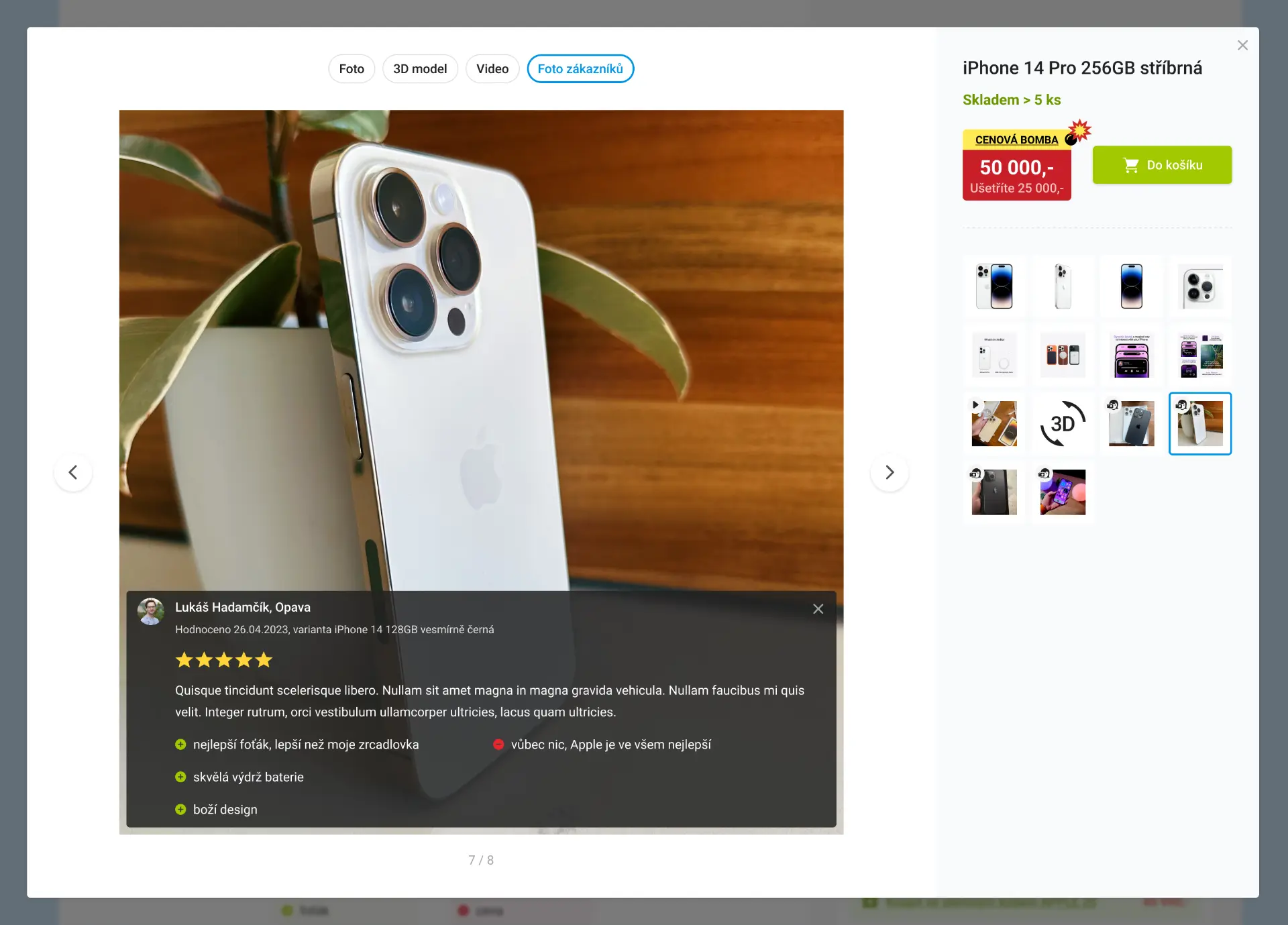 Product Gallery Redesign with Customer Review